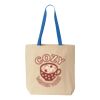 Natural Tote with Contrast-Color Handles Thumbnail