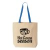 Natural Tote with Contrast-Color Handles Thumbnail