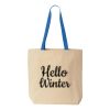 Natural Tote with Contrast-Color Handles Thumbnail