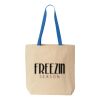 Natural Tote with Contrast-Color Handles Thumbnail
