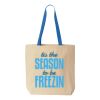 Natural Tote with Contrast-Color Handles Thumbnail