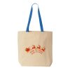 Natural Tote with Contrast-Color Handles Thumbnail