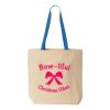 Natural Tote with Contrast-Color Handles Thumbnail