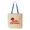 Natural Tote with Contrast-Color Handles Thumbnail