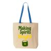 Natural Tote with Contrast-Color Handles Thumbnail