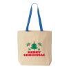 Natural Tote with Contrast-Color Handles Thumbnail