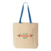 Natural Tote with Contrast-Color Handles Thumbnail