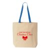 Natural Tote with Contrast-Color Handles Thumbnail