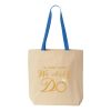 Natural Tote with Contrast-Color Handles Thumbnail