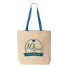 Natural Tote with Contrast-Color Handles Thumbnail