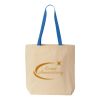 Natural Tote with Contrast-Color Handles Thumbnail