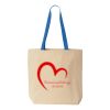 Natural Tote with Contrast-Color Handles Thumbnail