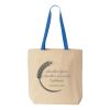 Natural Tote with Contrast-Color Handles Thumbnail