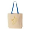 Natural Tote with Contrast-Color Handles Thumbnail