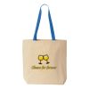 Natural Tote with Contrast-Color Handles Thumbnail