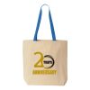 Natural Tote with Contrast-Color Handles Thumbnail