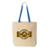 Natural Tote with Contrast-Color Handles Thumbnail