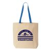 Natural Tote with Contrast-Color Handles Thumbnail