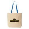 Natural Tote with Contrast-Color Handles Thumbnail