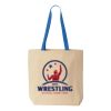 Natural Tote with Contrast-Color Handles Thumbnail