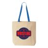 Natural Tote with Contrast-Color Handles Thumbnail