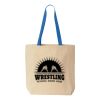 Natural Tote with Contrast-Color Handles Thumbnail