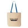 Natural Tote with Contrast-Color Handles Thumbnail