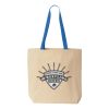 Natural Tote with Contrast-Color Handles Thumbnail