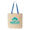 Natural Tote with Contrast-Color Handles Thumbnail