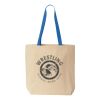 Natural Tote with Contrast-Color Handles Thumbnail