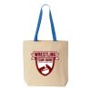 Natural Tote with Contrast-Color Handles Thumbnail