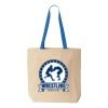 Natural Tote with Contrast-Color Handles Thumbnail
