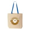 Natural Tote with Contrast-Color Handles Thumbnail