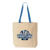Natural Tote with Contrast-Color Handles Thumbnail