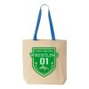 Natural Tote with Contrast-Color Handles Thumbnail