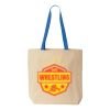 Natural Tote with Contrast-Color Handles Thumbnail
