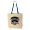 Natural Tote with Contrast-Color Handles Thumbnail