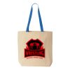 Natural Tote with Contrast-Color Handles Thumbnail