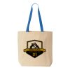 Natural Tote with Contrast-Color Handles Thumbnail