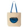 Natural Tote with Contrast-Color Handles Thumbnail