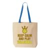 Natural Tote with Contrast-Color Handles Thumbnail