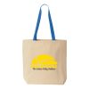 Natural Tote with Contrast-Color Handles Thumbnail