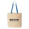 Natural Tote with Contrast-Color Handles Thumbnail