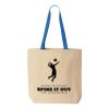 Natural Tote with Contrast-Color Handles Thumbnail