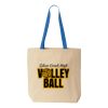 Natural Tote with Contrast-Color Handles Thumbnail