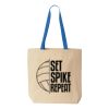 Natural Tote with Contrast-Color Handles Thumbnail