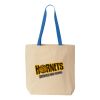 Natural Tote with Contrast-Color Handles Thumbnail