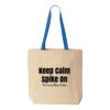 Natural Tote with Contrast-Color Handles Thumbnail