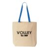 Natural Tote with Contrast-Color Handles Thumbnail