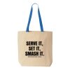 Natural Tote with Contrast-Color Handles Thumbnail